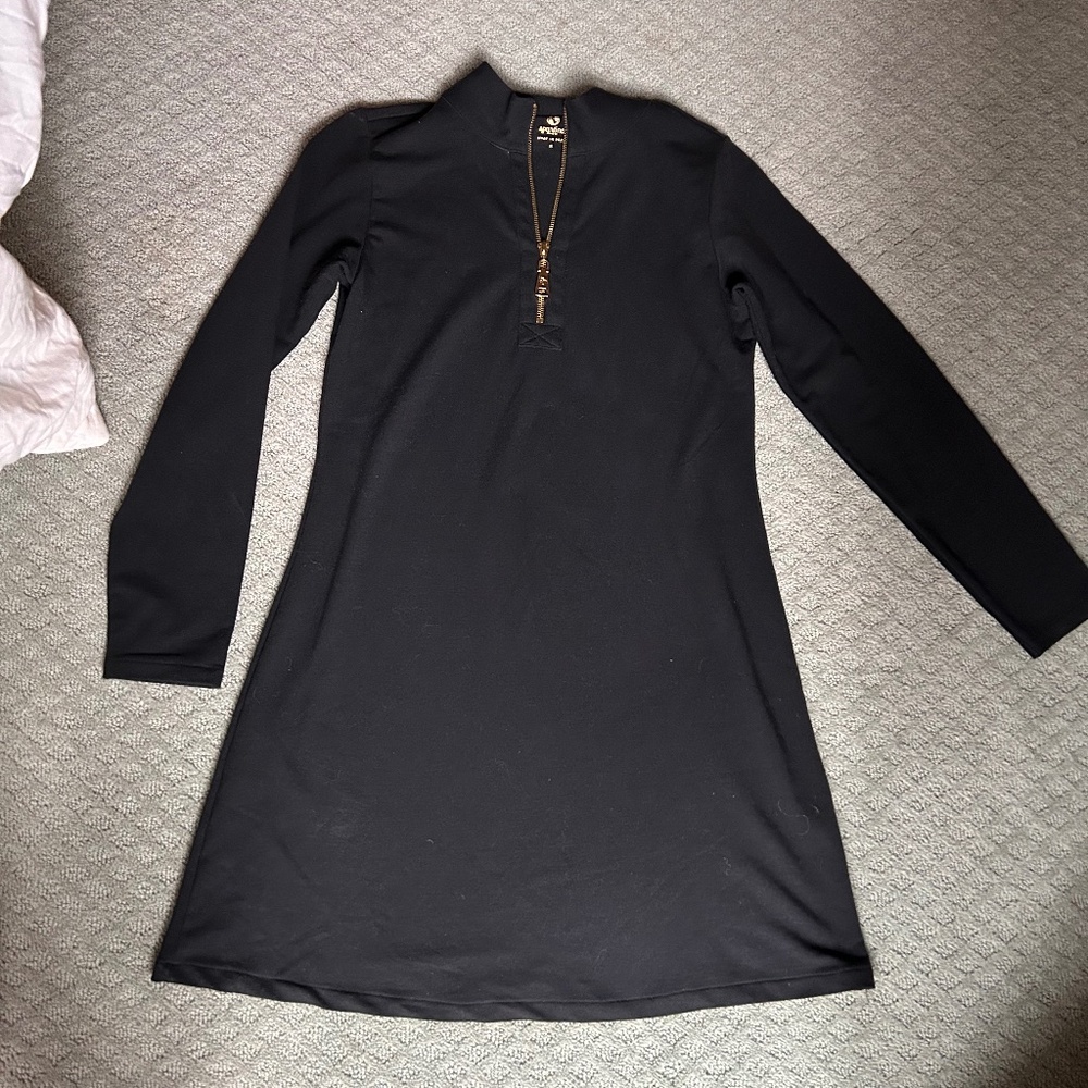 Spartina 449 Quarter Zip Dress in Black